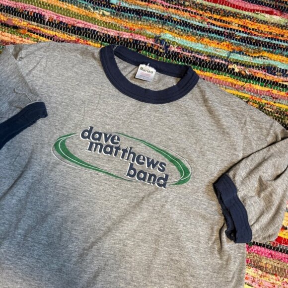 Vintage Dave Matthews Band Ringer T-Shirt – Made in USA – Size L - Picture 7 of 8